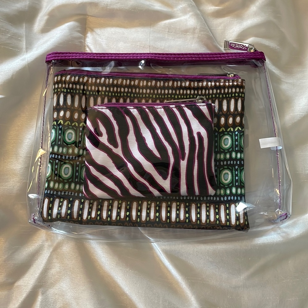 Travel make up bags, set of three.